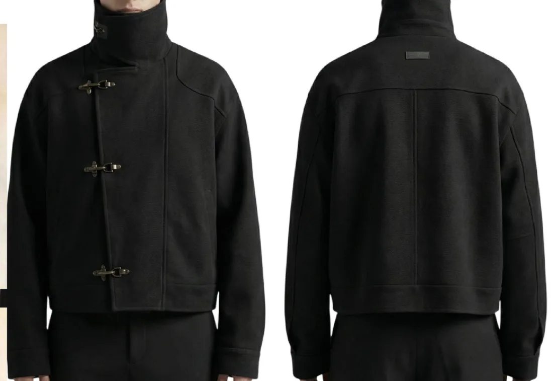 AW26 - black clasp jacket front and back