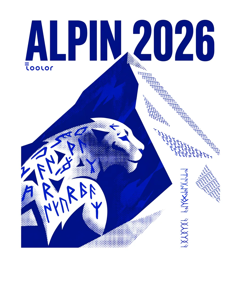 ALPIN 2026 snow-leopard flag print