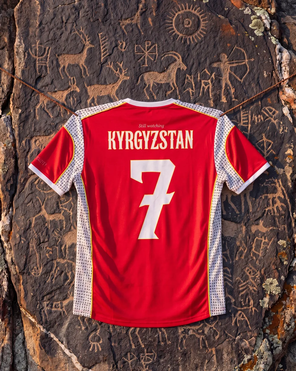 Central Asia football supporter jersey — Kyrgyzstan 7